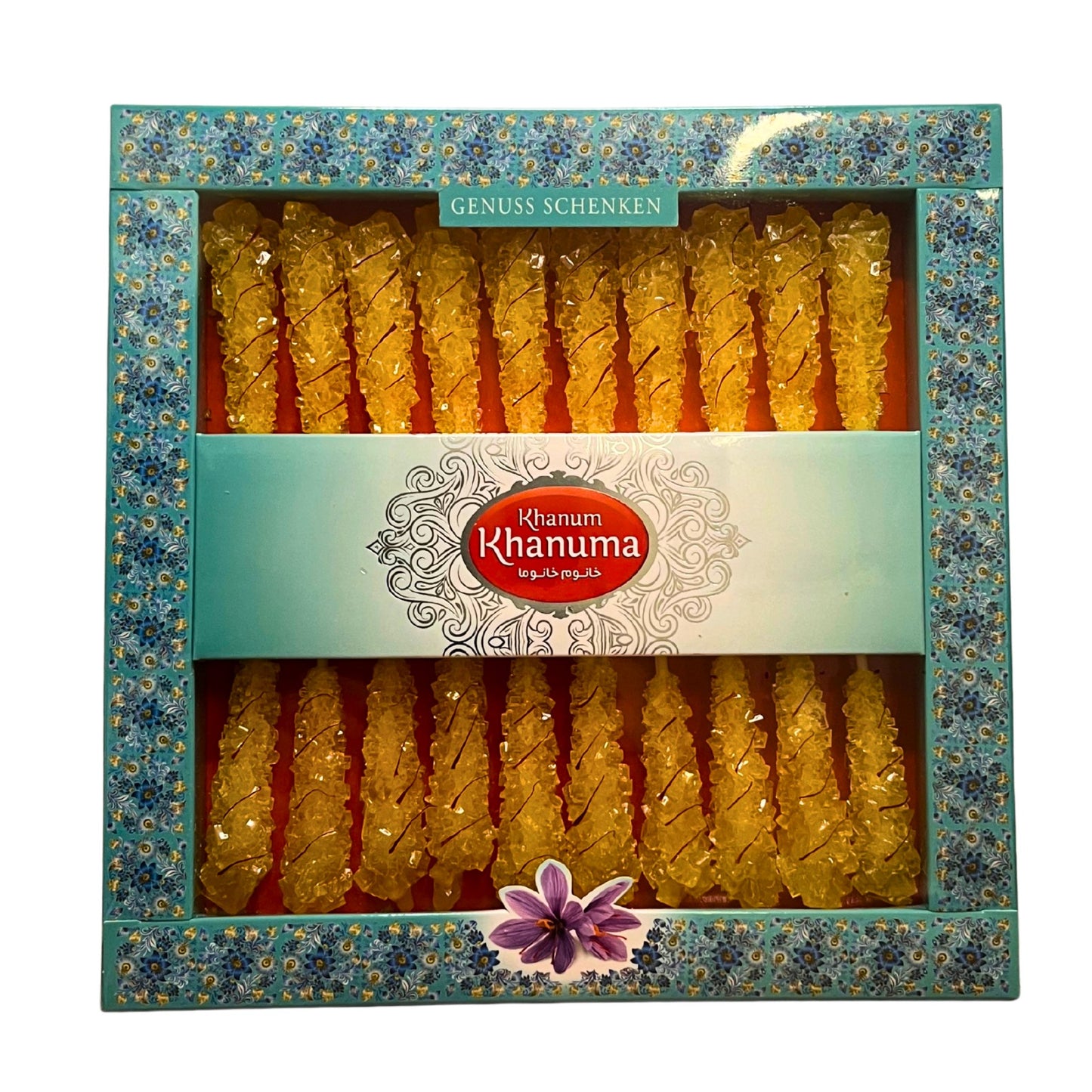 Kandis Zucker Safran am Stil