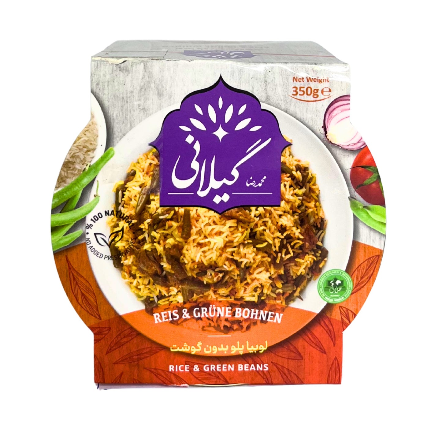 Reis und grüne Bohnen - Gilani