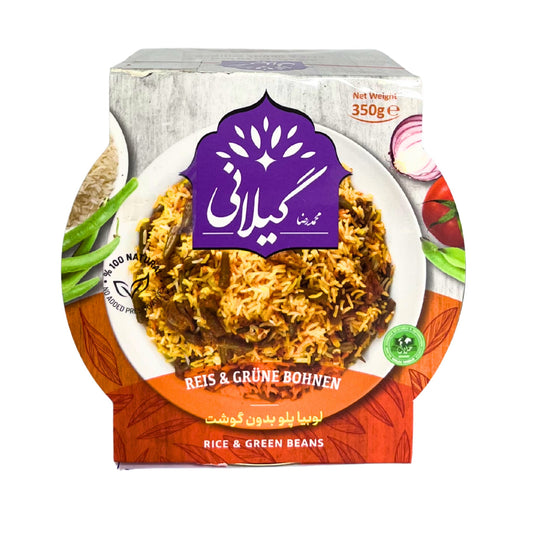 Reis und grüne Bohnen - Gilani
