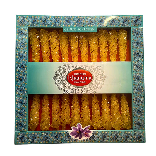 Kandis Zucker Safran am Stil